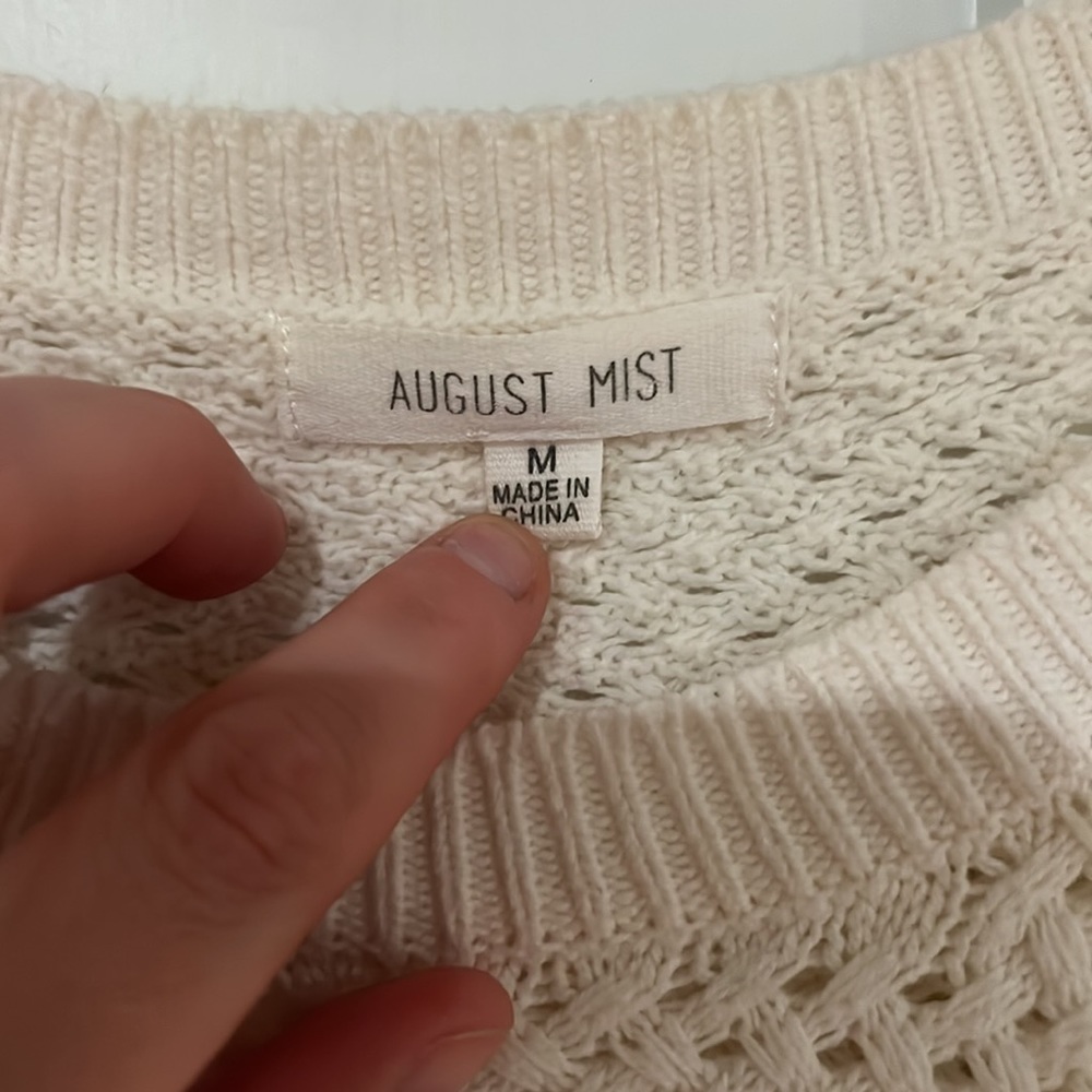 Cream elbow patch sweater - Picture 4 of 4